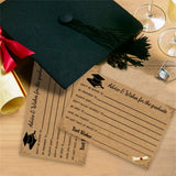 Graduation Advice And Well Wishes Cards For Graduates - Class Of Grad Cap & Diploma Fill-In Advice Cards For High School, College Grad Party Supplies (Retro Kraft Paper), 10 PCS, 6.1x4.13 6.1x4.13