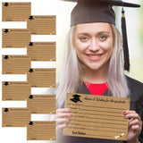 Graduation Advice And Well Wishes Cards For Graduates - Class Of Grad Cap & Diploma Fill-In Advice Cards For High School, College Grad Party Supplies (Retro Kraft Paper), 10 PCS, 6.1x4.13 6.1x4.13"*10 Coffee*10