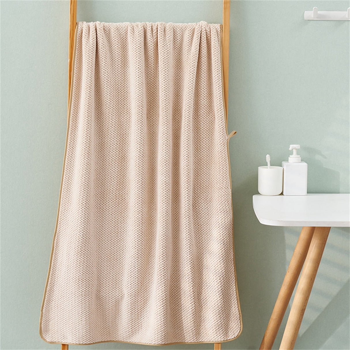 Bath Sheets Towels for Adults, 13.77x29.52 Inches - Light Thin Quick Drying Highly Absorbent Bath Towel for Bath, Fitness, Yoga, Travel, Sport and Shower (Pink) 13.77" x 29.52" Coffee1