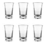 Heavy Base Shot Glass Set, Whiskey Shot Glass espresso liquor 6-Pack Modern And Elegant Set Of 6 Exquisite Clear Wine Glasses