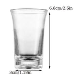Heavy Base Shot Glass Set, Whiskey Shot Glass espresso liquor 6-Pack Modern And Elegant Set Of 6 Exquisite Clear Wine Glasses
