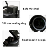 Universal Water Bottle Lid Replacement - Black Nozzle Fit 12-42oz Stainless/Plastic Bottles (Leakproof Drinking Spout Design) Black - 45-Degree Angle