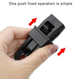 10 Pieces Tarp Clips Heavy Duty Lock Grip, Tarp Clamps for Cover Awnings, Outdoor Camping, Caravan Canopies, Car, Black, 2.5 x 2.2 x 8.1 cm - Top-Down View