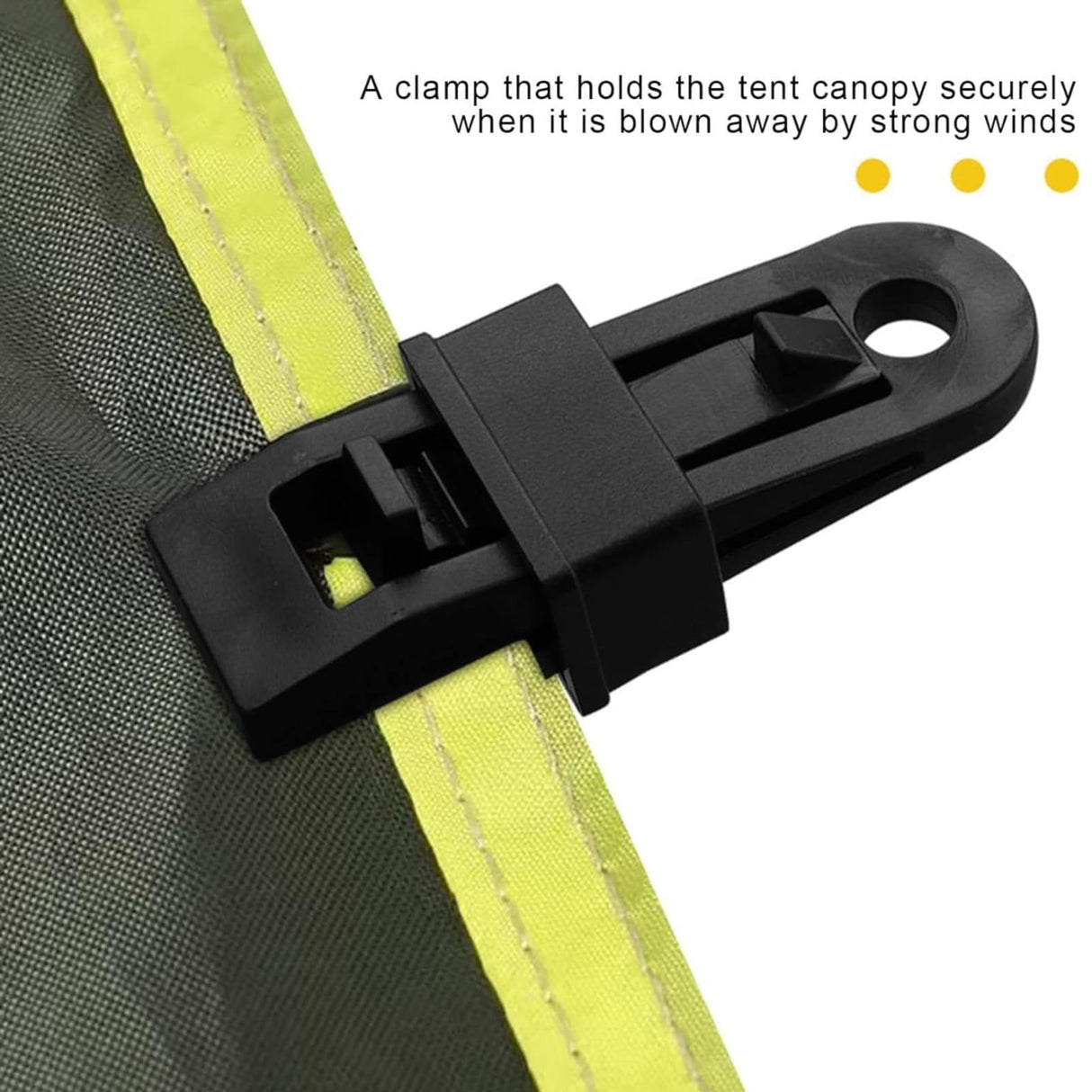 10 Pieces Tarp Clips Heavy Duty Lock Grip, Tarp Clamps for Cover Awnings, Outdoor Camping, Caravan Canopies, Car, Black, 2.5 x 2.2 x 8.1 cm