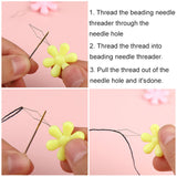 Embroidery Needle Threader Tool Plastic Flower Head Sewing Machine Needle Threader for Hand Sewing Cross Stitch Craft Knitting Quilting (Mix Colors) One Size Pink1 - Top-Down View
