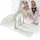Wedding Cards for Bride and Groom - Pop-Up Congratulations Card with Money Holder for Cash Gift – Elegant Marriage Card for Son & Daughter in Law (Dark Blue) 5.12x7.09 5.12" x 7.09" White
