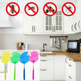 Extendable Fly Swatter, Stainless Steel Fly Swatter, Hand Fly Swatters with Rubber Handle,Retractable Stainless Steel Fly Swatter Yellow - Top-Down View