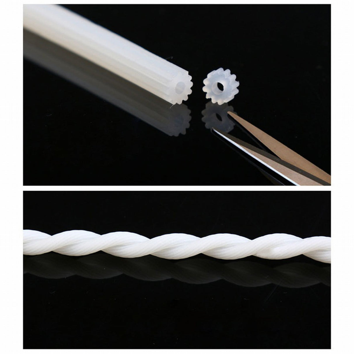 Window Screen Spline, 0.20" x 32.8FT Replacement Round Black Window Screen Retainer Spline, Window Screen Repair 0.16" x 32.8FT Clear1