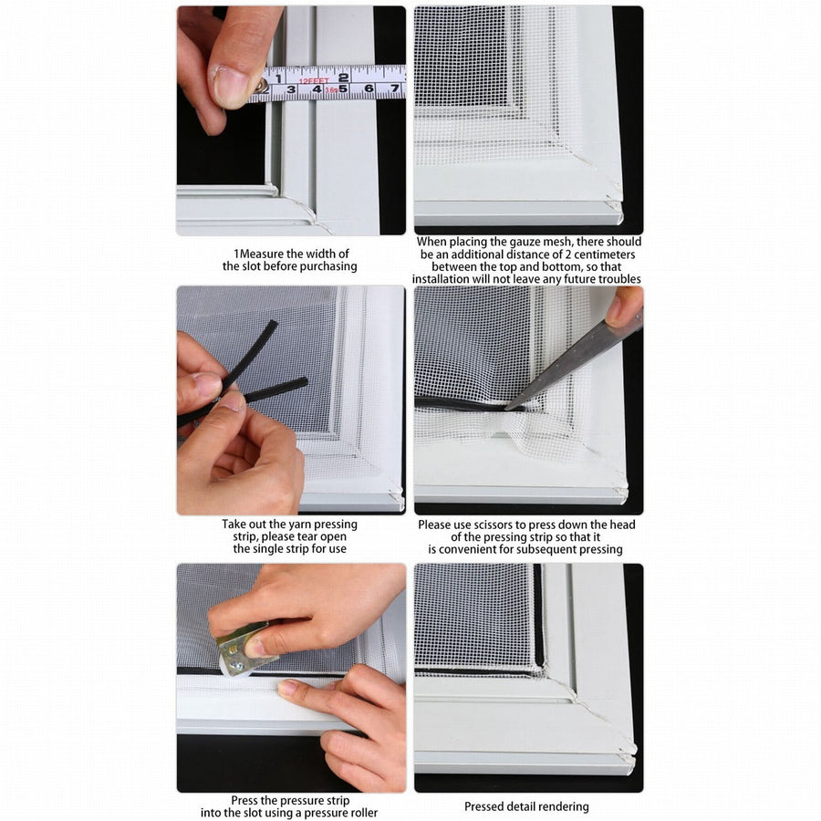 Window Screen Spline, 0.20" x 32.8FT Replacement Round Black Window Screen Retainer Spline, Window Screen Repair 0.20" x 32.8FT Clear3