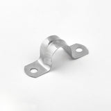 10pcs Stainless Steel Rigid Pipe Strap for 0.78 Inch Hose OD, 2 Holes Cable U Bracket Clamp Hanger Tube Strap Tension Clips, 2.36Inches 2.36" Silver