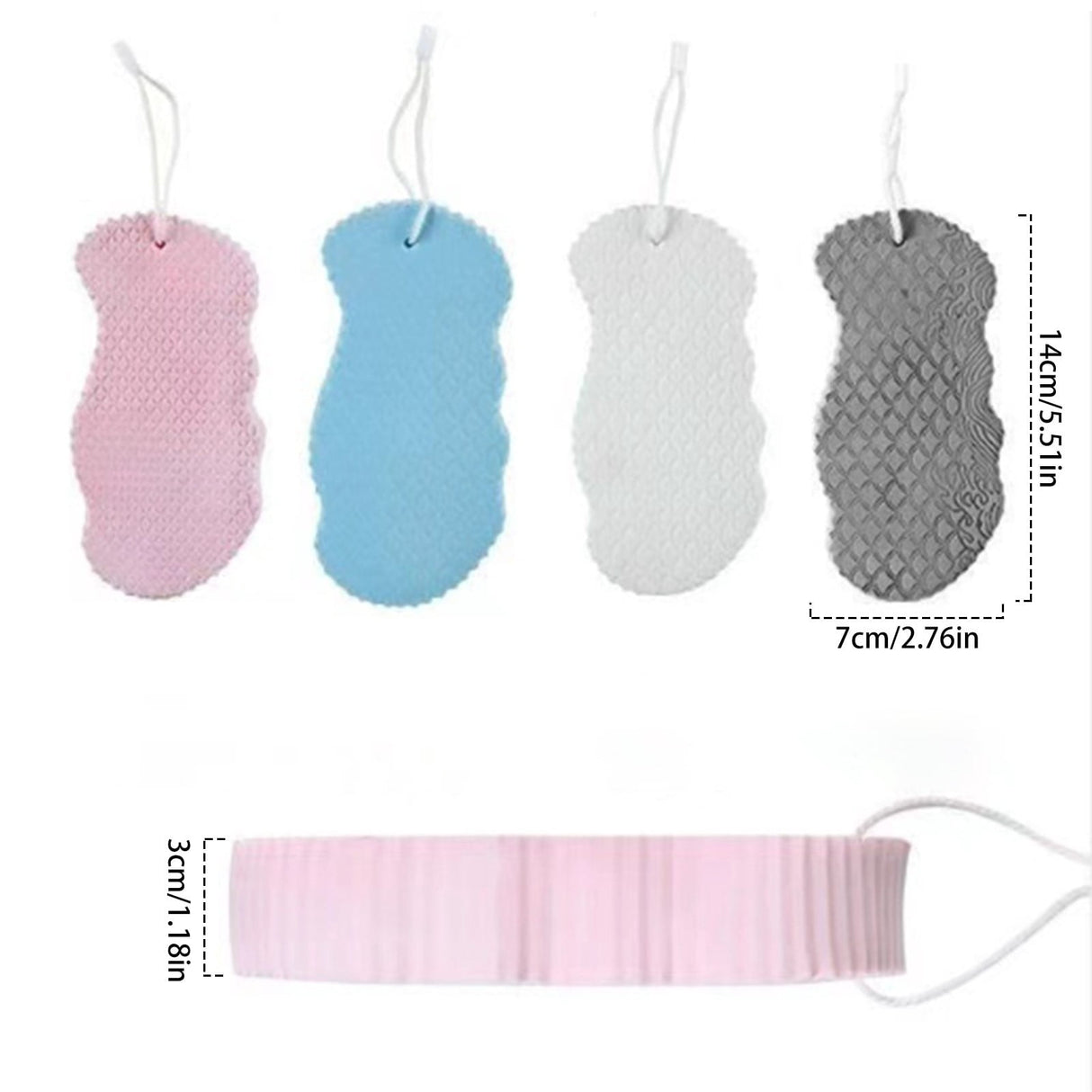 Magic Exfoliating Bath Sponge,3D Super Soft Exfoliating Bath Sponge, Skin Friendly and Reusable for Adults Children and Pregnant Women (Grey) 2.76x5.51x1.18 2.76" x 5.51" x 1.18" Pink