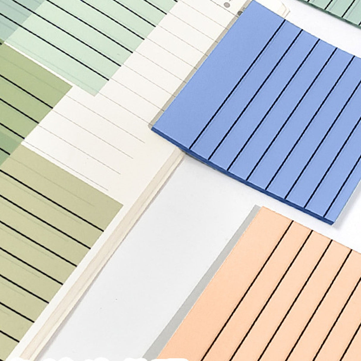 Lined Sticky Notes 3x3 Inches, Light Purple Black Ruled Self-Stick Pads, Easy to Post for Home, Office, Notebook, 1 Pack (30 Sheets/Pad) Green3 3" x 3" Beige