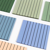 Lined Sticky Notes 3x3 Inches, Light Purple Black Ruled Self-Stick Pads, Easy to Post for Home, Office, Notebook, 1 Pack (30 Sheets/Pad) 3" x 3" Green3
