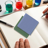 Lined Sticky Notes 3x3 Inches, Light Purple Black Ruled Self-Stick Pads, Easy to Post for Home, Office, Notebook, 1 Pack (30 Sheets/Pad) 3
