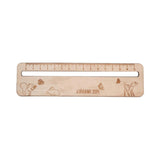 Wooden Reading Tracking Ruler, Reading Strips for Student, Text Guide Ruler for Students and Teachers, Tool for Reading, Classroom Learning Aid, Dyslexia Support Ruler, Study Accessory One Size Brown4 - Front View
