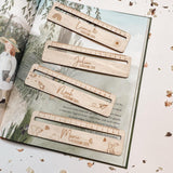 Wooden Reading Tracking Ruler, Reading Strips for Student, Text Guide Ruler for Students and Teachers, Tool for Reading, Classroom Learning Aid, Dyslexia Support Ruler, Study Accessory One Size Brown4