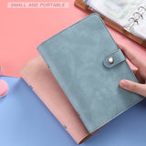 A6 PU Leather Notebook Binder Planner Budget Organizer Round Ring Binder Cover Magnetic Personal Planner Binder with 12 Binder Pocket Binder Zipper Folder for Bill Planner (Red) 4.92x7.48 4.92" x 7.48" Navy