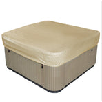 Waterproof Square Hot Tub Cover with Drawstring, Outdoor Spa and Jacuzzi Dust Protector for Patio Use, 228 x 30 cm, Beige