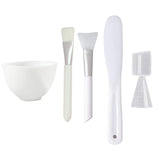Face Mask Mixing Bowl Set with Silicone Facial Bowls, Brushes, Spatula, Measuring Cup + Scoop, 5 in 1 Esthetician Tool Kit, SPA Quality-White White 5.9*3.94*7.87inch 5 Pcs