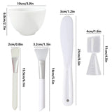 Face Mask Mixing Bowl Set with Silicone Facial Bowls, Brushes, Spatula, Measuring Cup + Scoop, 5 in 1 Esthetician Tool Kit, SPA Quality-White White 5.9*3.94*7.87inch 5 Pcs