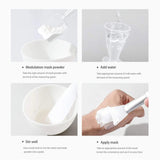Face Mask Mixing Bowl Set with Silicone Facial Bowls, Brushes, Spatula, Measuring Cup + Scoop, 5 in 1 Esthetician Tool Kit, SPA Quality-White White 5.9*3.94*7.87inch 5 Pcs - Rear View