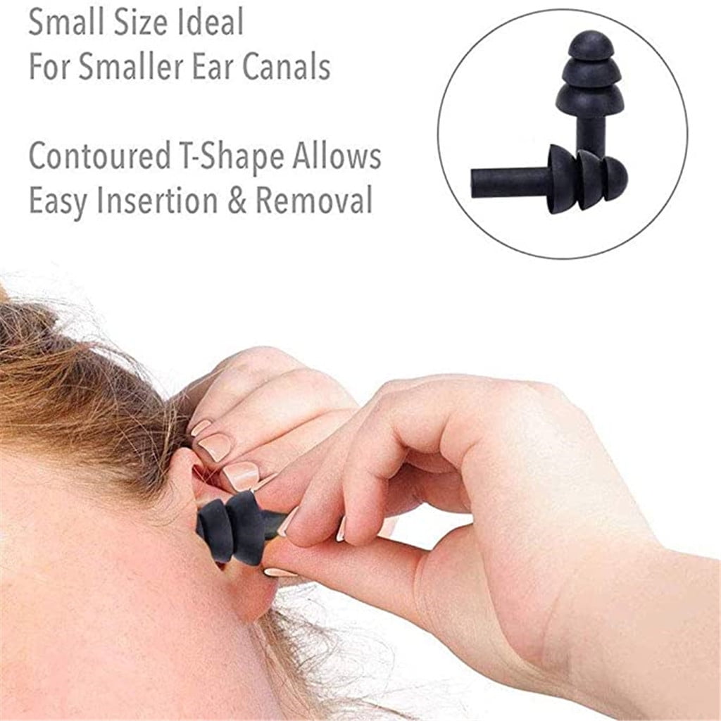 4 Pairs Swimming Ear Plugs for Adults Kids, Waterproof Silicone Surf Pool Diving Accessories Noise Reduction Soft Earplugs, Clearance Sale