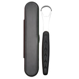 Tongue Scraper Cleaner 100% BPA Free Tongue Scrapers with Soft Handle for Adults, Kids, Healthy Oral Care, Easy to Use, Help Fight Bad Breath,with A Portable Travel Case-Black Black 1.18*0.98*6.1inch 1Pcs