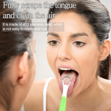 Tongue Scraper Cleaner 100% BPA Free Tongue Scrapers with Soft Handle for Adults, Kids, Healthy Oral Care, Easy to Use, Help Fight Bad Breath,with A Portable Travel Case-Black Green 1.18*0.98*6.1inch 1Pcs