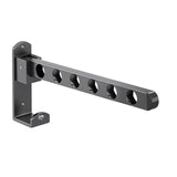 Retractable Folding Wall Hanger, Folding Clothes Hanger Rack, Clothes Storage Organizer, Laundry Hanger, Sturdy Hanging Dryer Rack Clothes Hooks of Metal (Matte Grey) 4.81x1.18x9.84 4.81