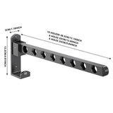 Retractable Folding Wall Hanger, Folding Clothes Hanger Rack, Clothes Storage Organizer, Laundry Hanger, Sturdy Hanging Dryer Rack Clothes Hooks of Metal (Matte Grey) 4.81x1.18x9.84 4.81