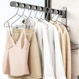 Retractable Folding Wall Hanger, Folding Clothes Hanger Rack, Clothes Storage Organizer, Laundry Hanger, Sturdy Hanging Dryer Rack Clothes Hooks of Metal (Matte Grey) 4.81x1.18x9.84 4.81