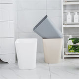 1.6 Gallon Small Trash Can, Heavy Duty Bathroom Wastebasket, Plastic Garbage Can for Kitchen Office Bathroom (White/1 Pcs) 7.48x9.13 7.48" x 9.13" Khaki
