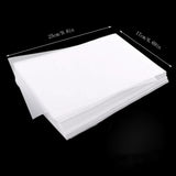 100 Sheets Tracing Paper 6.7 x 9.8 inches Artists Tracing Paper White Trace Translucent Clear Carbon for Pencil Sketching Printing Drawing Animation(White) White - Side View