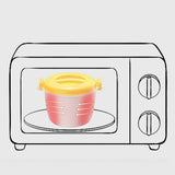 Microwave Rice Cooker, Microwavable Food Container, Convenient Cooker for Microwave, Plastic Micro Steamer Multifunctional Cookware for Rice, Pasta, Vegetables, Soups and More, 8.27x5.51 8.27