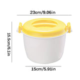 Microwave Rice Cooker, Microwavable Food Container, Convenient Cooker for Microwave, Plastic Micro Steamer Multifunctional Cookware for Rice, Pasta, Vegetables, Soups and More, 8.27x5.51 9.06