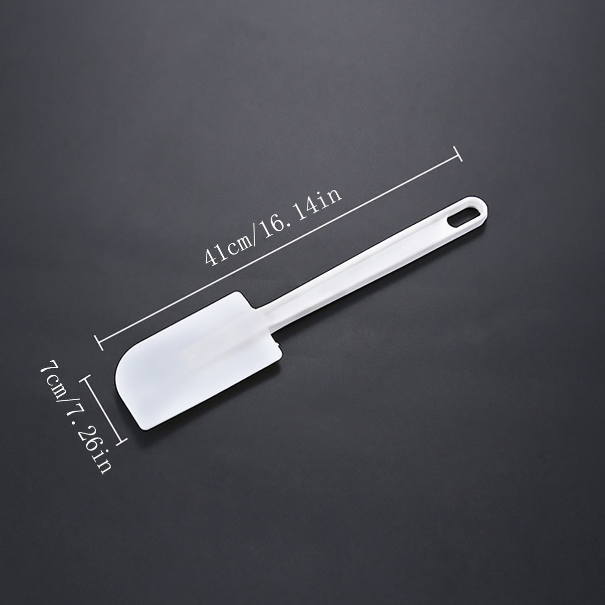High Heat Resistant Silicone Scraper Spoon, Commercial Spatula for Cooking, Heavy Duty Rubber Spatula (White/1 Pcs) 16.14x7.26 16.14" x 7.26" White