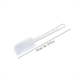 High Heat Resistant Silicone Scraper Spoon, Commercial Spatula for Cooking, Heavy Duty Rubber Spatula (White/1 Pcs) 16.14x7.26 16.14" x 7.26" White