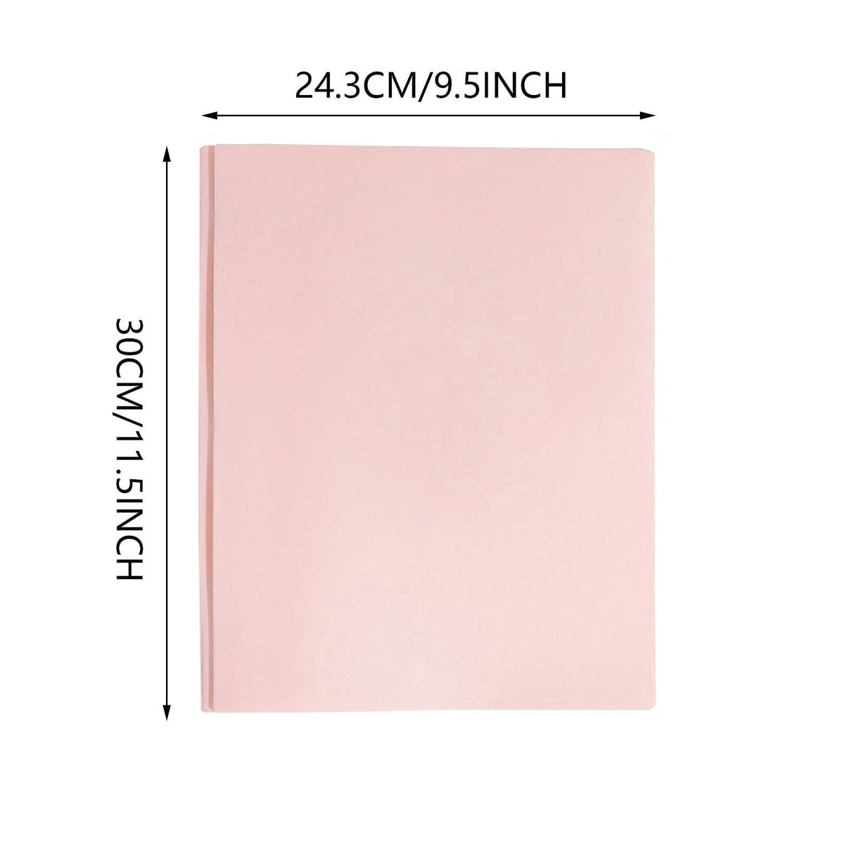 Plastic Folders with 2 Pockets and 3 Prongs, Heavy Duty Two Pocket Folder with Brads, 3 Prong Folders with Pockets for Letter Size Sheets, 9.5x11.5 9.5" x 11.5" Pink