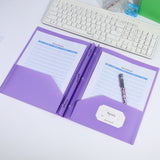 Plastic Folders with 2 Pockets and 3 Prongs, Heavy Duty Two Pocket Folder with Brads, 3 Prong Folders with Pockets for Letter Size Sheets, 9.5x11.5 9.5