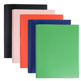 Plastic Folders with 2 Pockets and 3 Prongs, Heavy Duty Two Pocket Folder with Brads, 3 Prong Folders with Pockets for Letter Size Sheets, 9.5x11.5 9.5" x 11.5" Pink