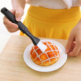 Nylon Bristle Pastry Brush Set, Basting Brush for Cooking, Comfortable Grip for Basting, Baking, Bbq, Roasting, Dishwasher Safe (2 pcs) 8.66x1.89" & 8.07x1.18" Black