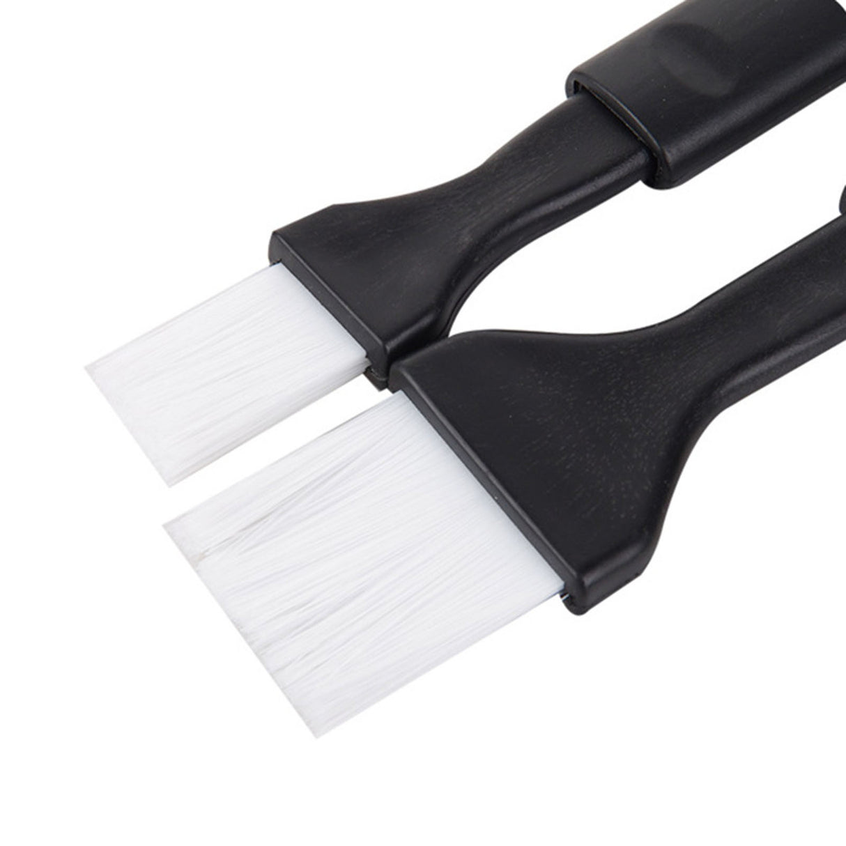 Nylon Bristle Pastry Brush Set, Basting Brush for Cooking, Comfortable Grip for Basting, Baking, Bbq, Roasting, Dishwasher Safe (2 pcs) 8.66x1.89" & 8.07x1.18" Black
