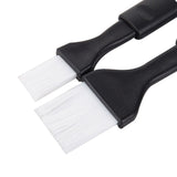Nylon Bristle Pastry Brush Set, Basting Brush for Cooking, Comfortable Grip for Basting, Baking, Bbq, Roasting, Dishwasher Safe (2 pcs) 8.66x1.89" & 8.07x1.18" Black