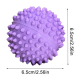 6 Pieces Reusable Laundry Dryer Balls, Anti Static Plastic Drying Balls to Reduce Wrinkles, Purple - Side View