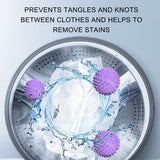 6 Pieces Reusable Laundry Dryer Balls, Anti Static Plastic Drying Balls to Reduce Wrinkles, Purple - Top-Down View