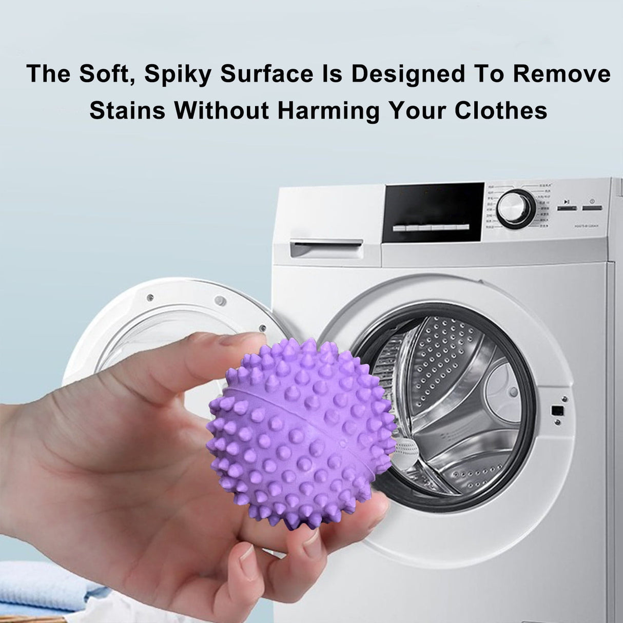 6 Pieces Reusable Laundry Dryer Balls, Anti Static Plastic Drying Balls to Reduce Wrinkles, Purple