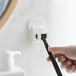 Self-Adhesive Razor Holder Hook, Shower Razor Holder Storage for Bathroom, Compatible with Most of Razor (White/1 Pcs) 2.4x3.1x1.6 2.4" x 3.1" x 1.6" White