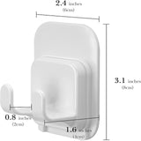 Self-Adhesive Razor Holder Hook, Shower Razor Holder Storage for Bathroom, Compatible with Most of Razor (White/1 Pcs) 2.4x3.1x1.6 2.4
