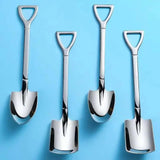 Dessert Spoon, Heavy Duty Shovel Shape Stainless Steel Spoons Ice Cream Fruit Spoon for Home Kitchen or Restaurant, 1 Pcs, 1.34x6.1 1.34