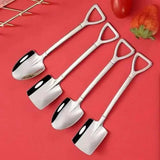 Dessert Spoon, Heavy Duty Shovel Shape Stainless Steel Spoons Ice Cream Fruit Spoon for Home Kitchen or Restaurant, 1 Pcs, 1.34x6.1 1.34